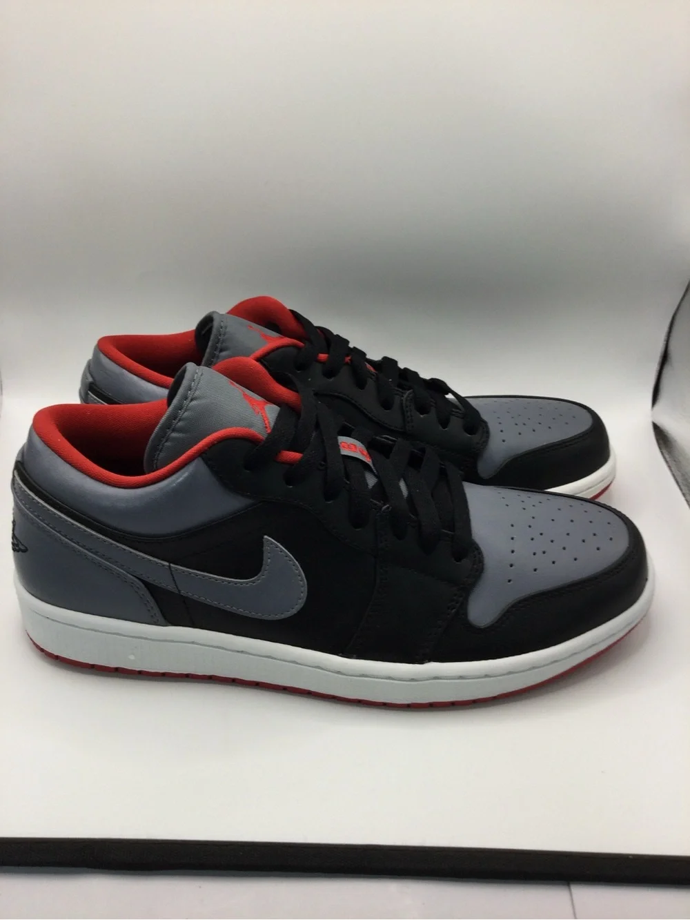 Jordan Low Top Sneakers in Black, Gray and Red